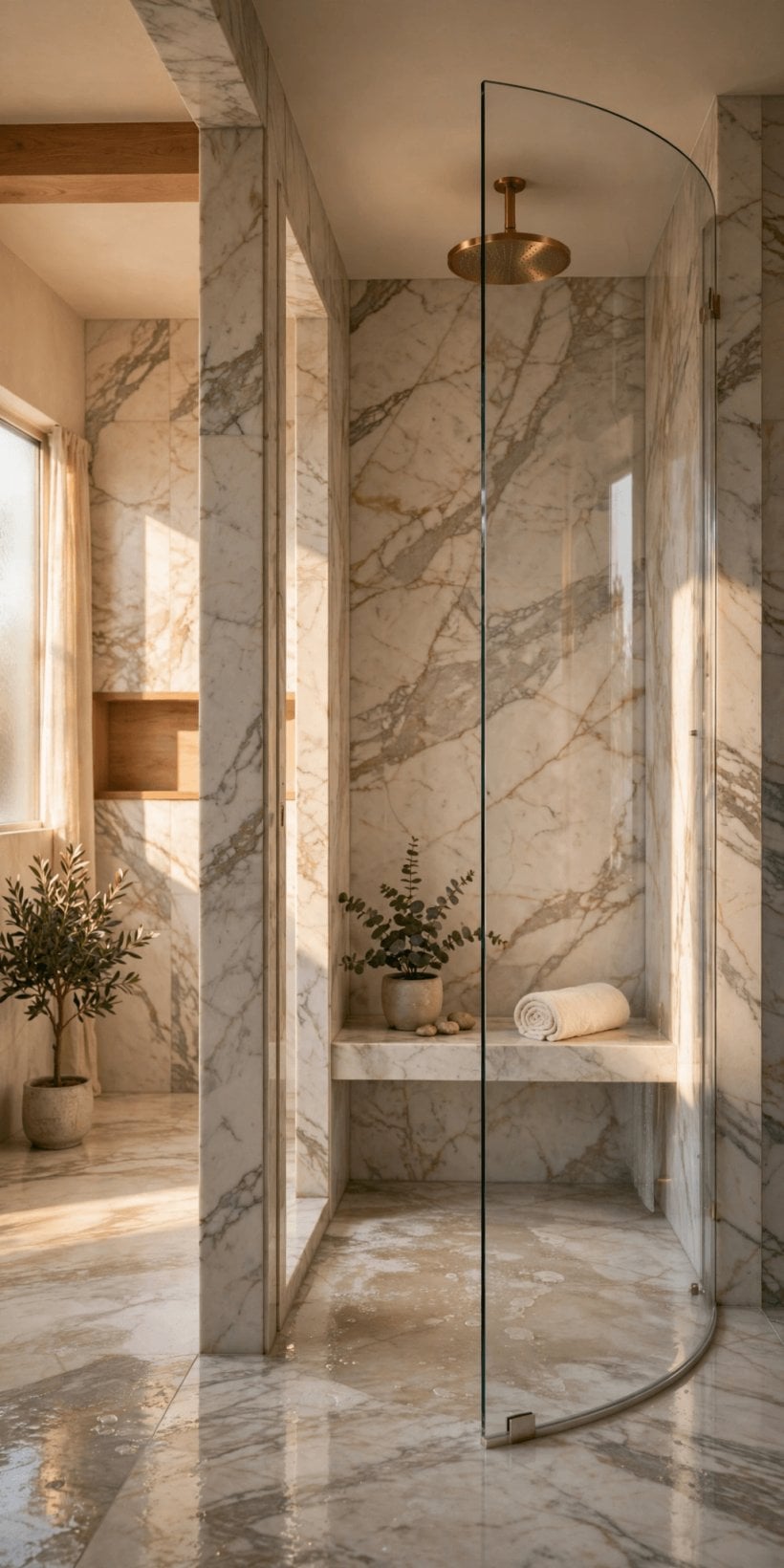 doorless walk in shower dimensions