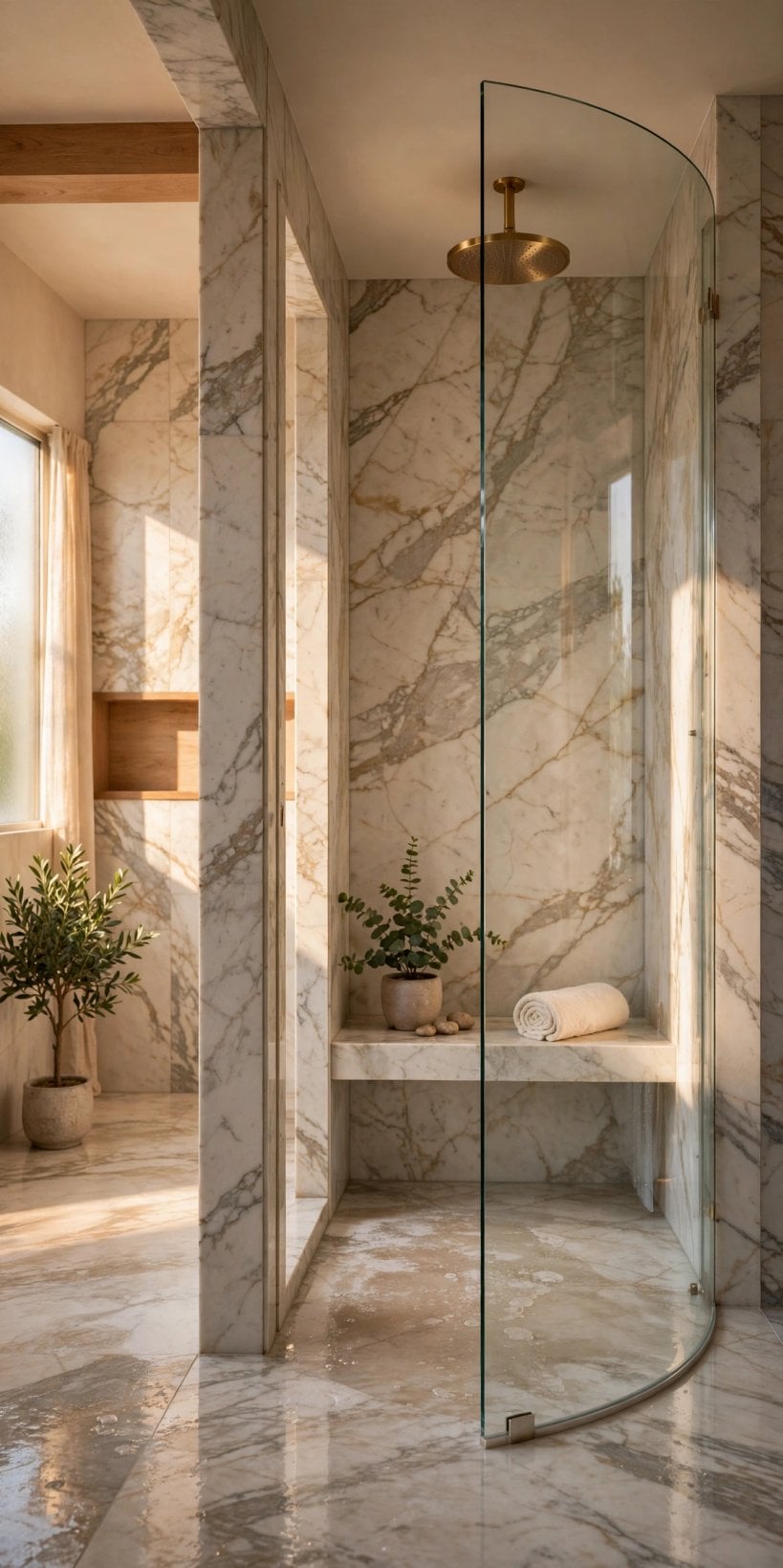 doorless walk in shower dimensions