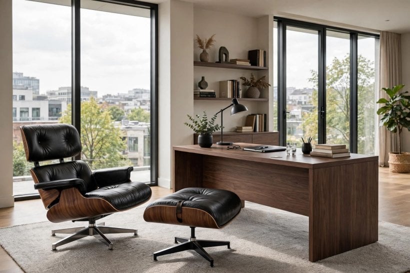 eames chair replica: five-star base and swivel