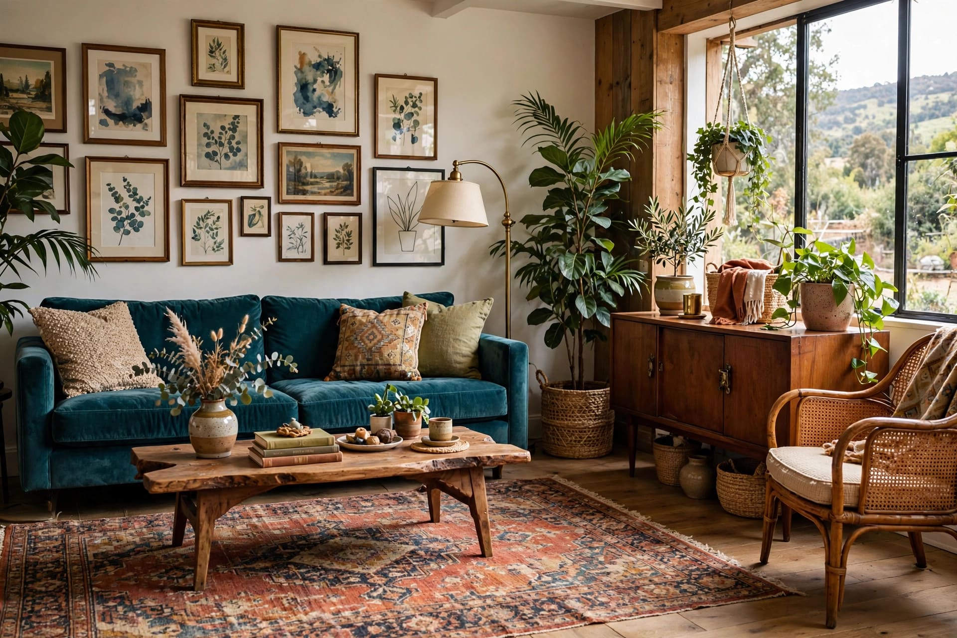 eclectic living room