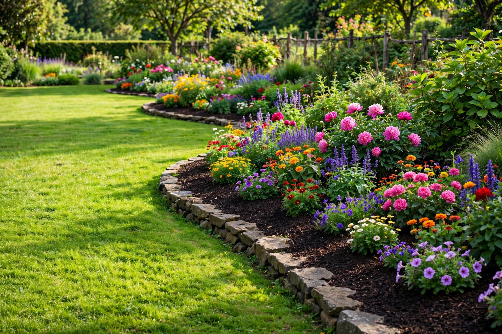 edging ideas for flower beds