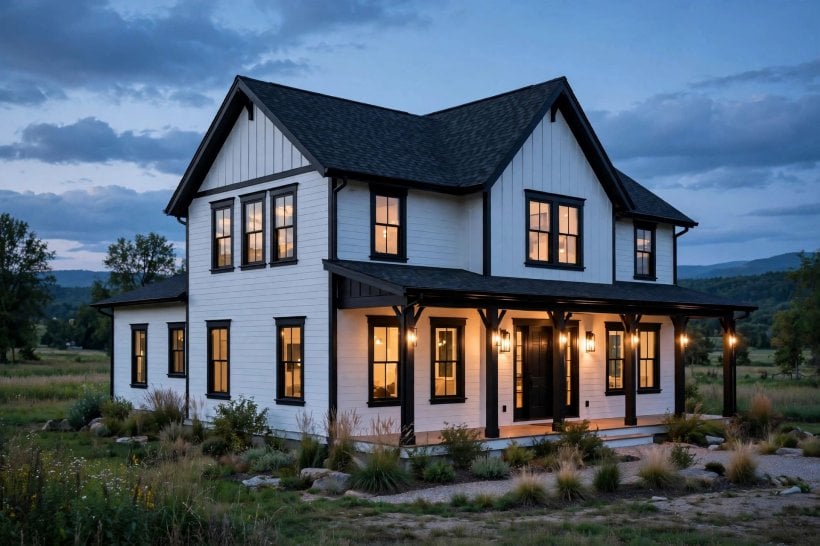 exterior house trim molding: small home front with neat trim