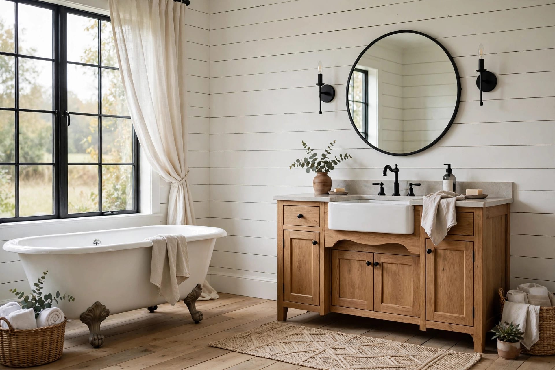 farmhouse bathroom