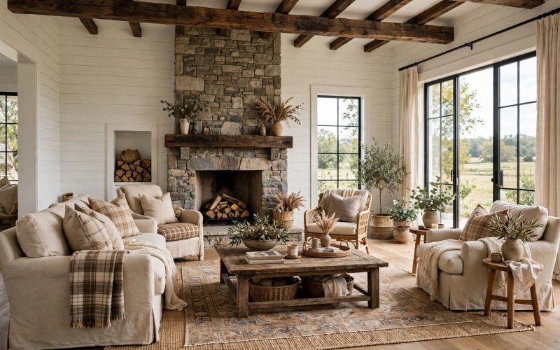 farmhouse family room