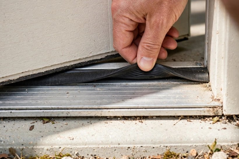 feather river doors: door hardware and handle set shown in detail