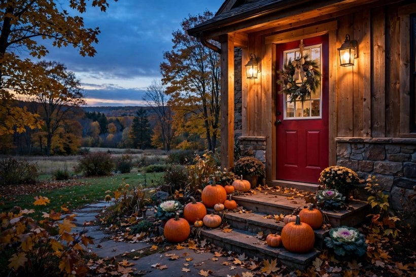 feather river doors: finished doorway with trim, threshold and step