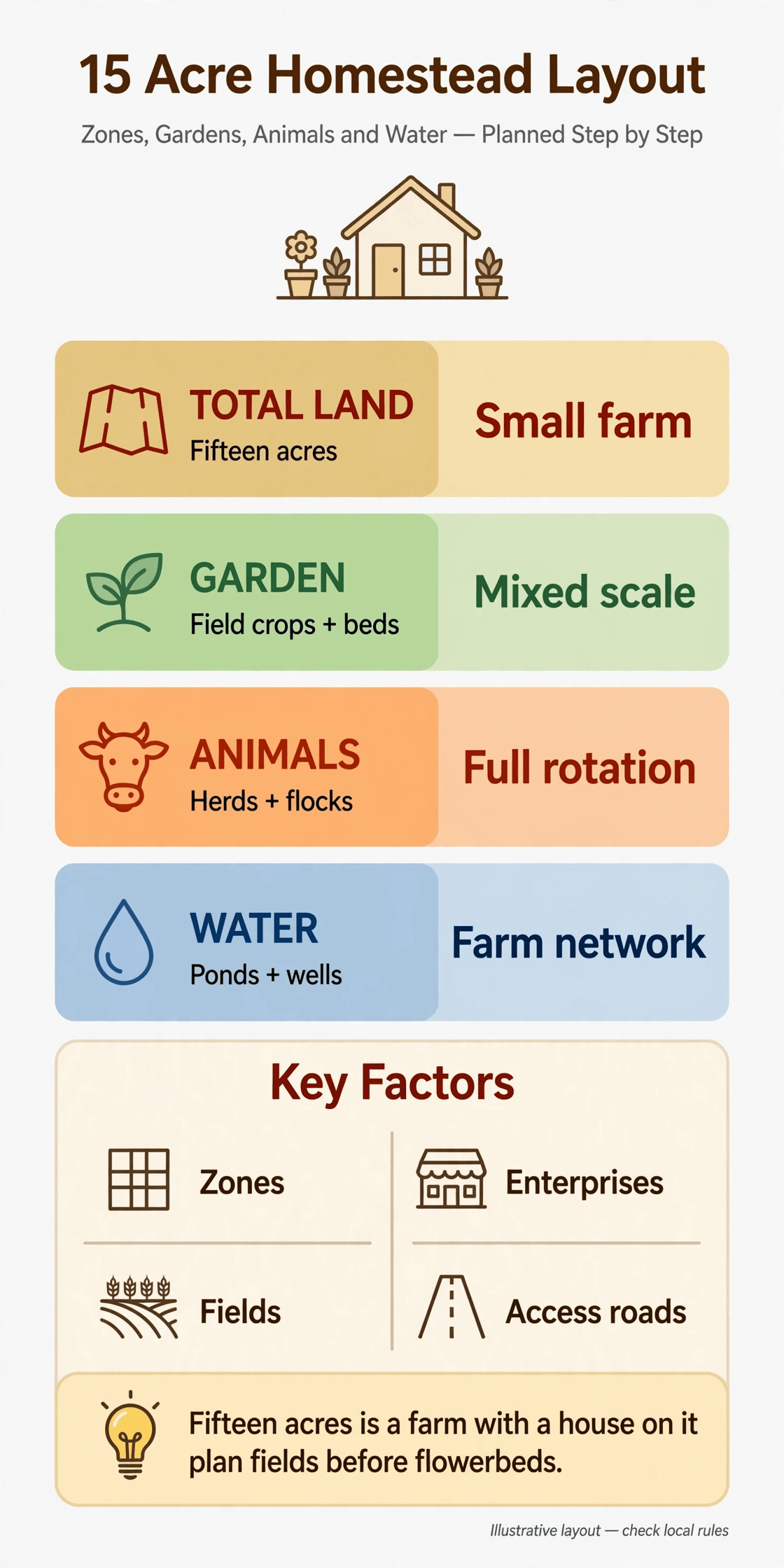 fifteen acre homestead layout