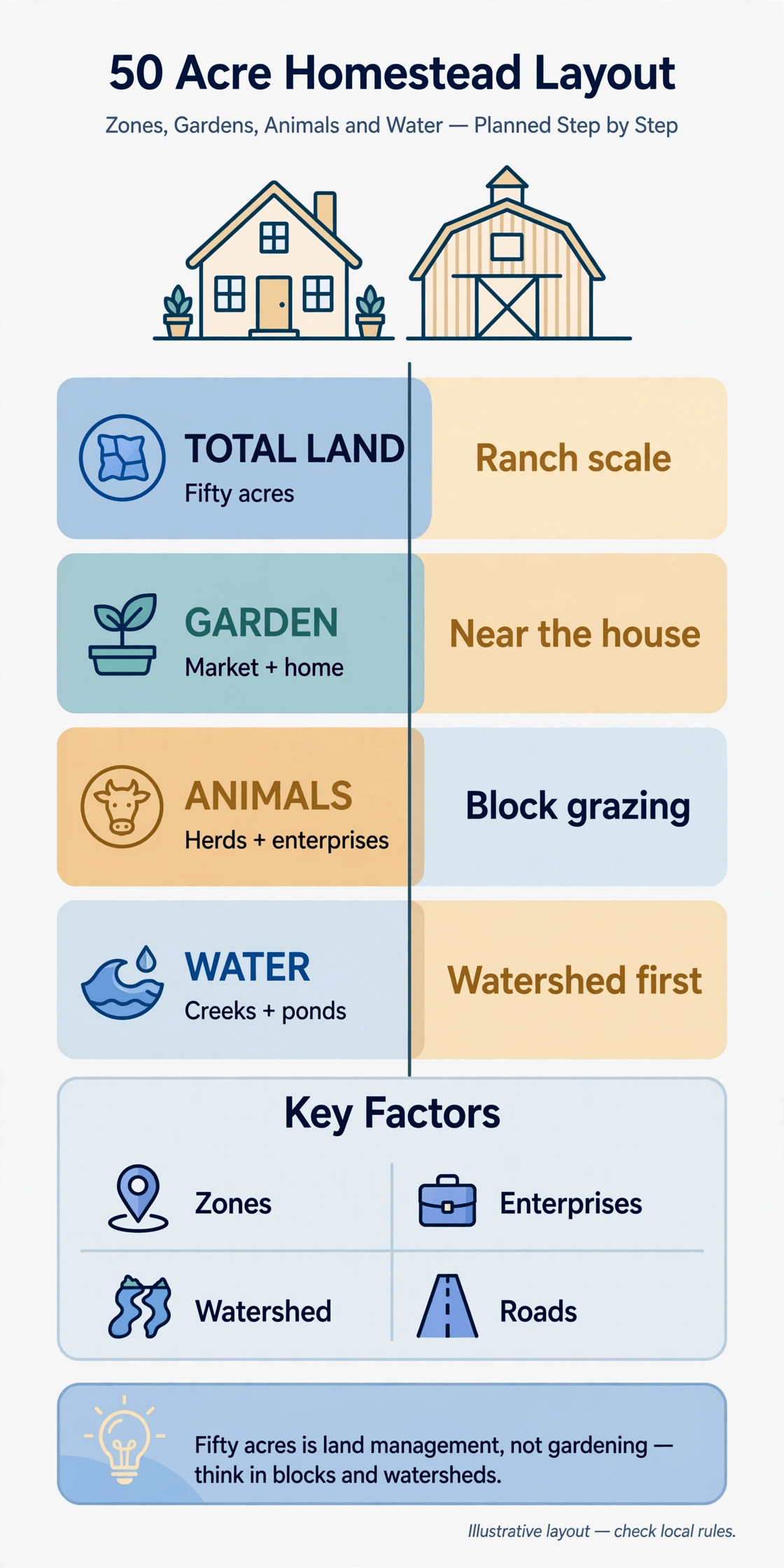 fifty acre homestead layout