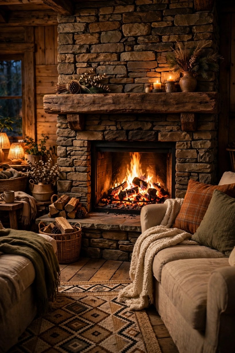 covering brick fireplace with tile