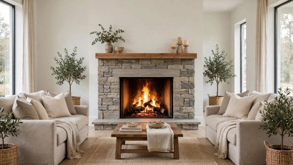 fireplace width