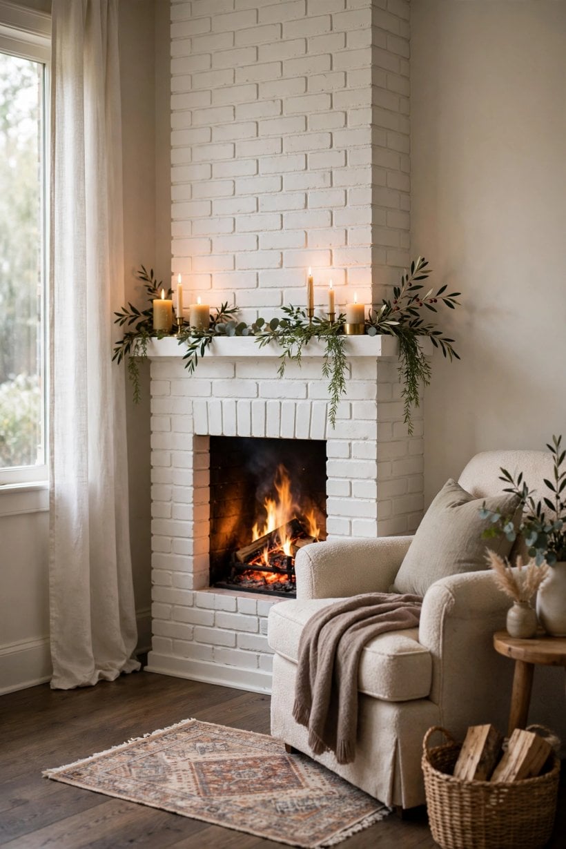 fireplace width