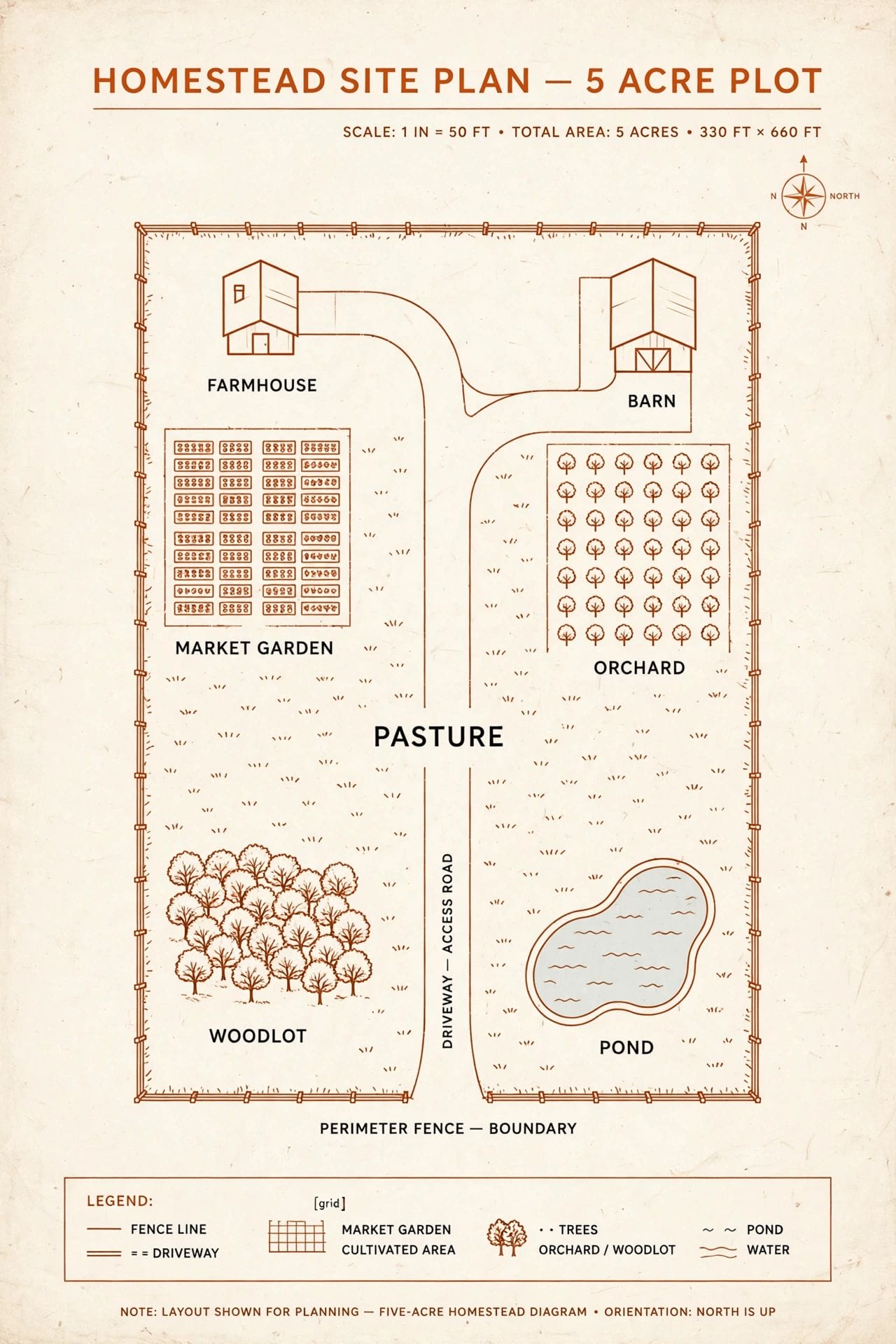 5 acre homestead layout