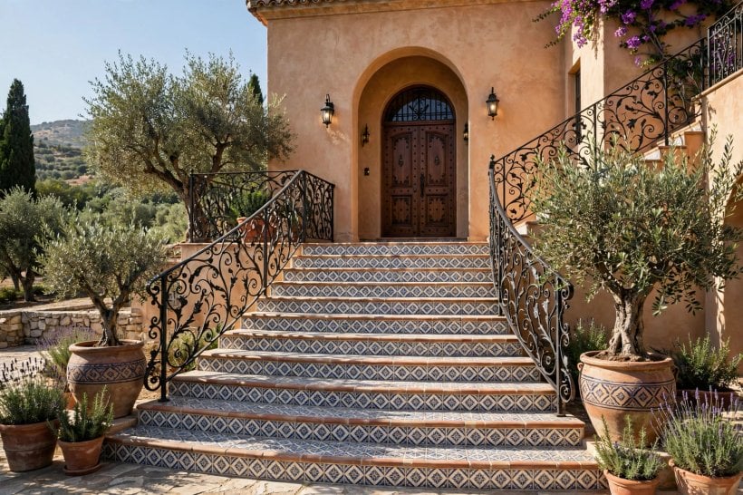 front steps: welcoming porch entrance at dusk