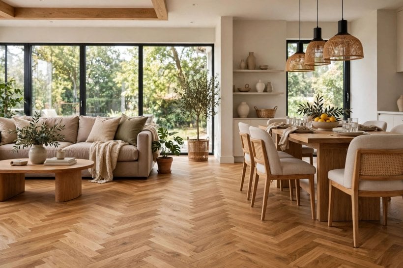 fusion hybrid flooring reviews: room prepared for fitting