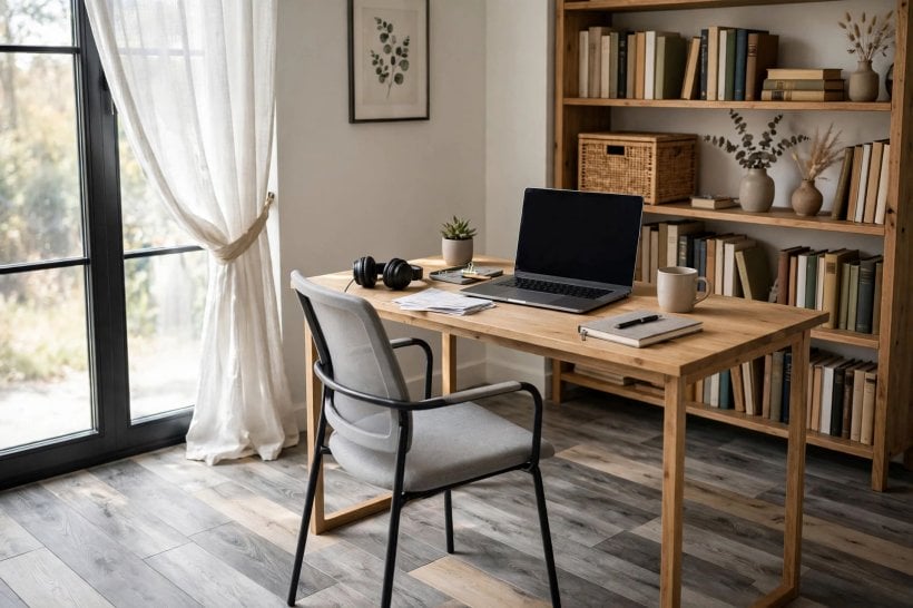 fusion hybrid flooring reviews: finished floor in a calm interior