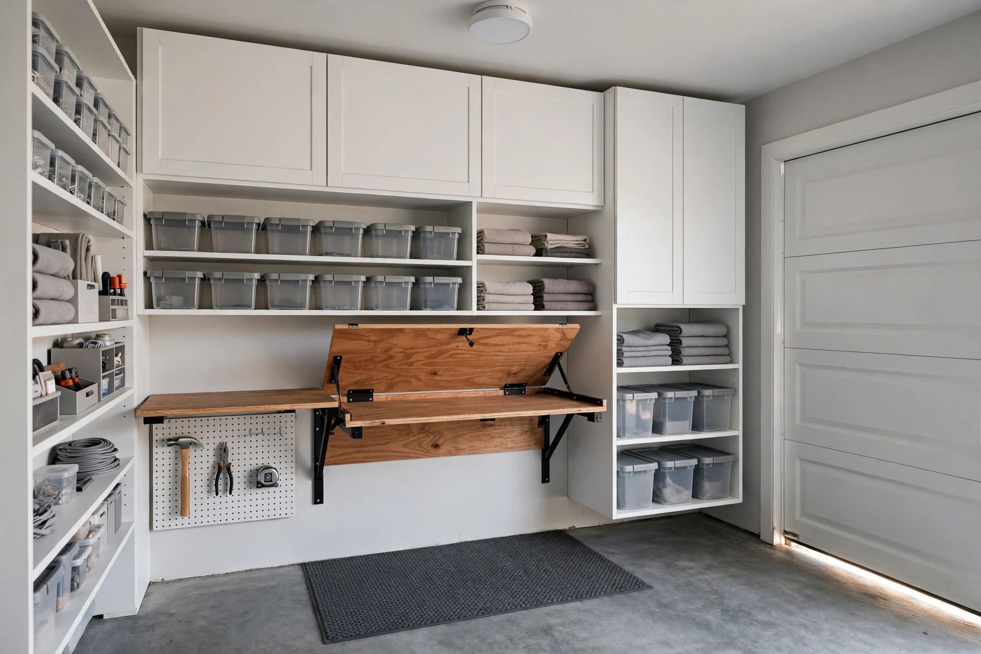 garage design ideas: modern garage doors with glazed top panels