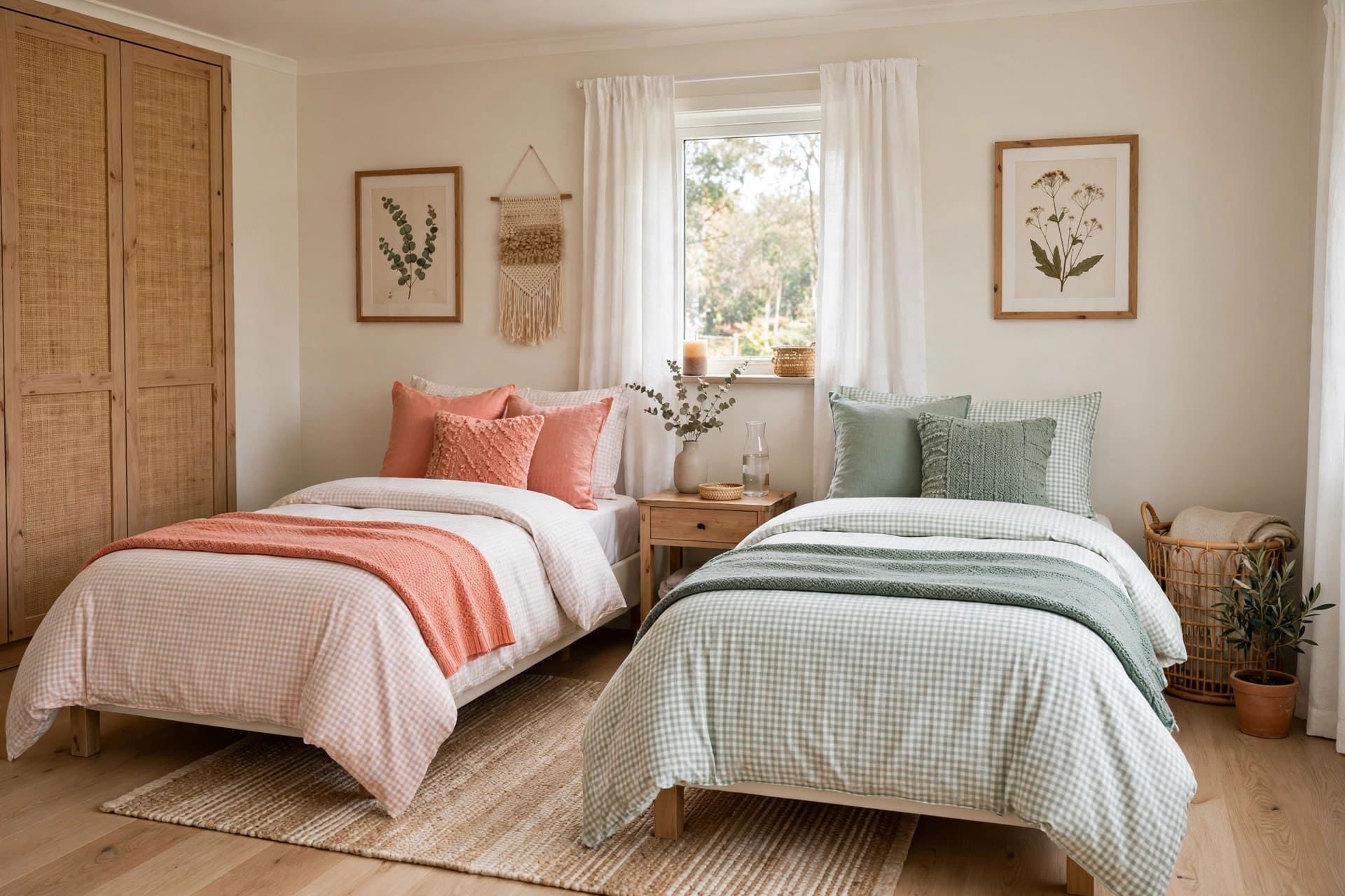 girls bedroom: bright study corner with desk by the window