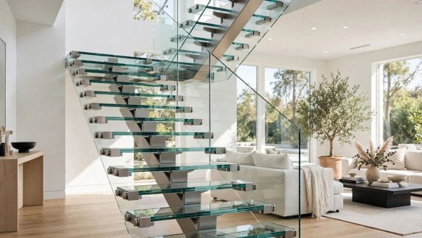 glass staircase