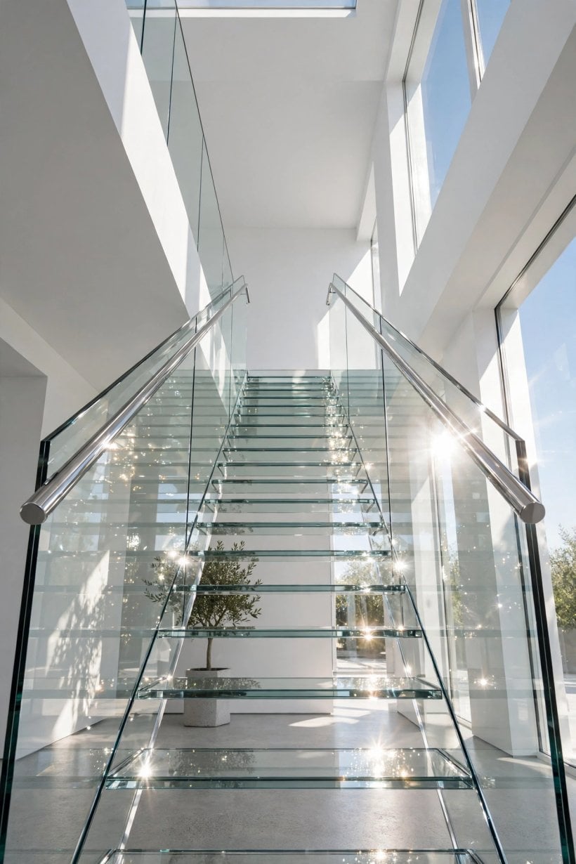 glass staircase