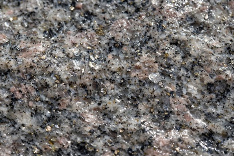granite countertops cost: sealed granite surface with a soft polished sheen