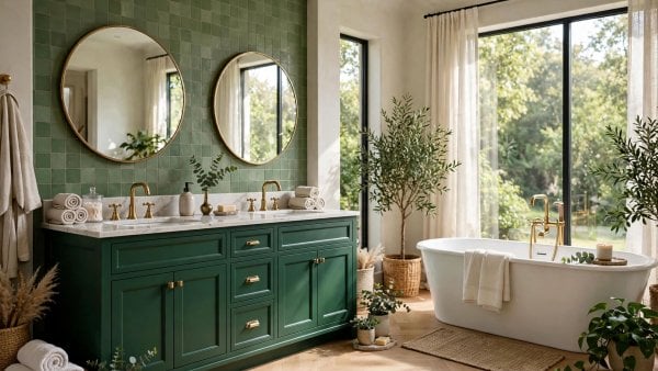 green master bathroom