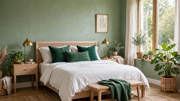 green bedroom
