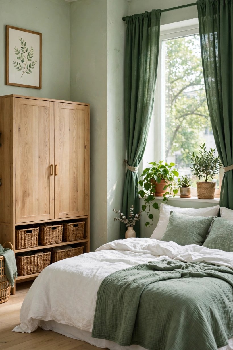 green bedroom