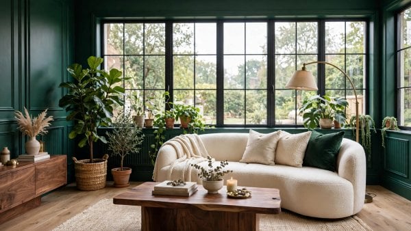 rooms with green walls