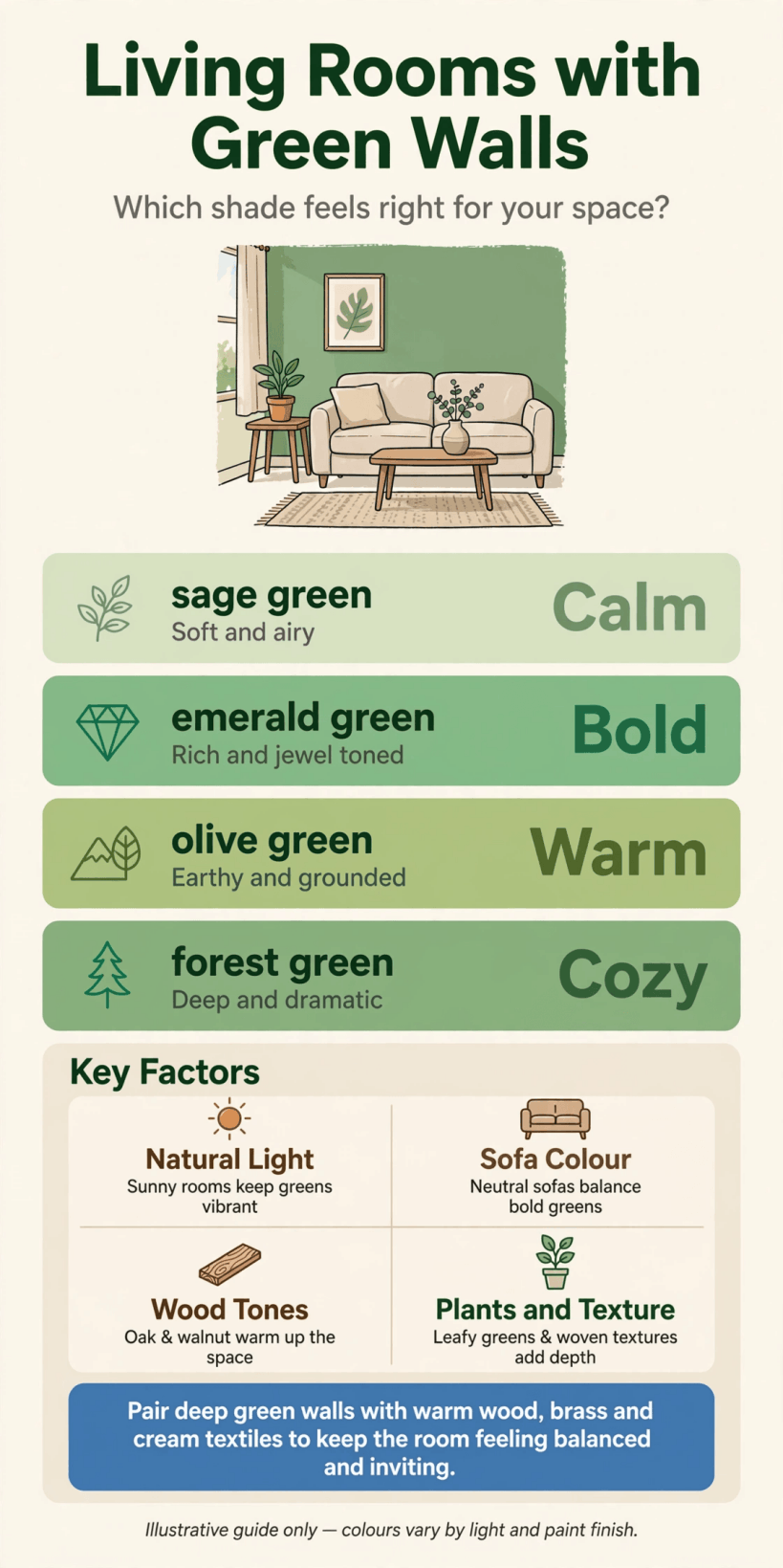 rooms with green walls
