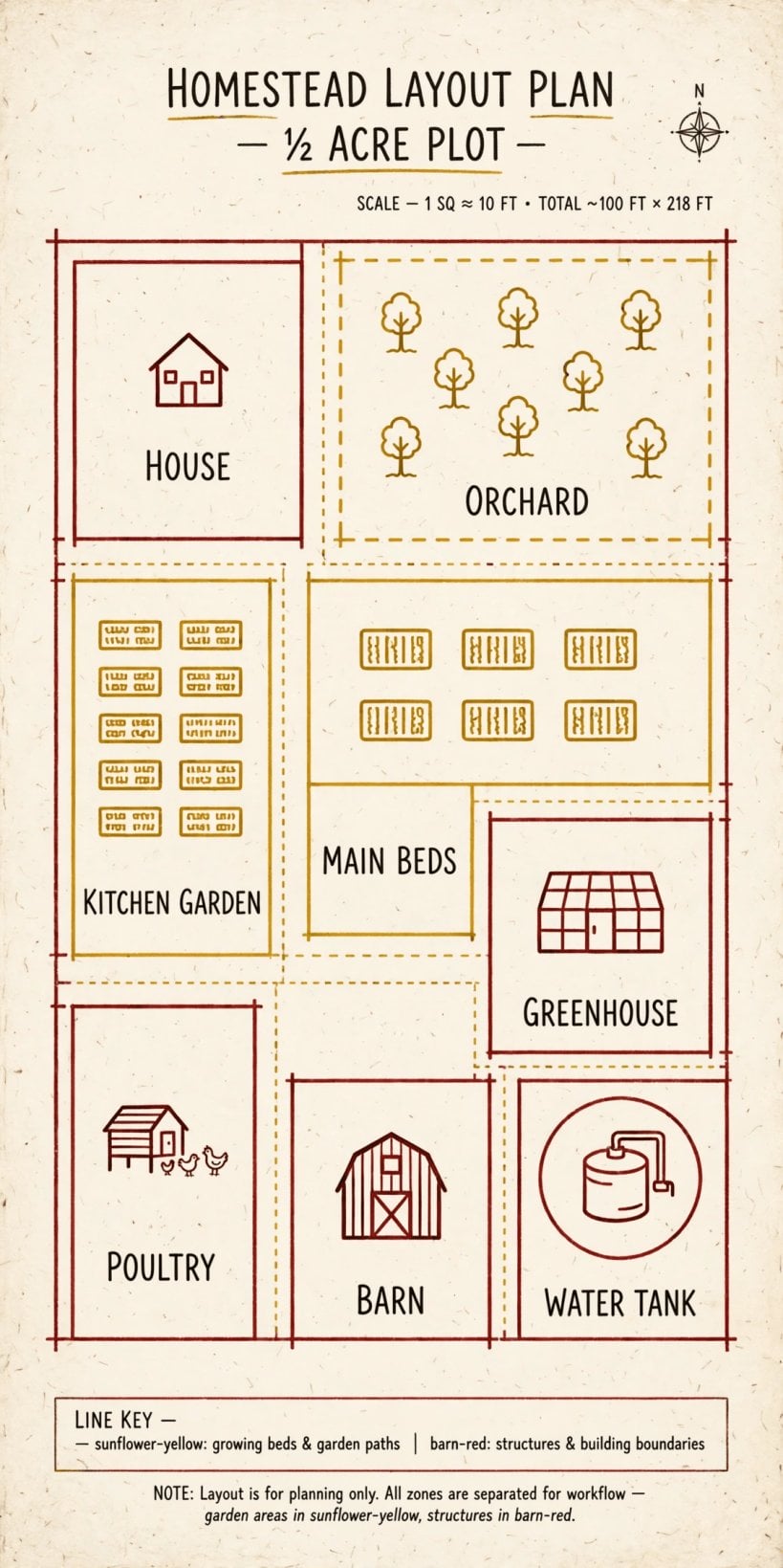 half acre homestead layout