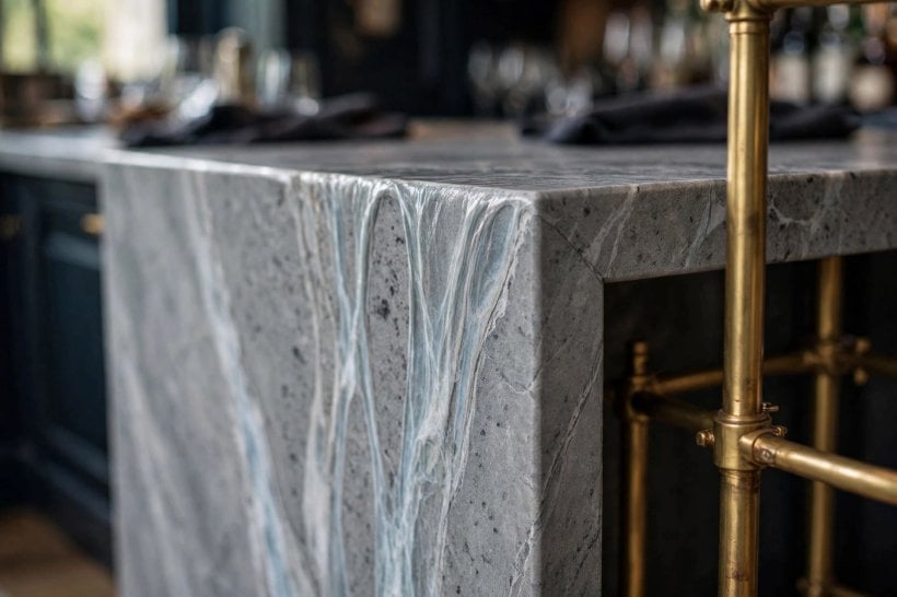 bar top: a compact inset sink and mixer tap in a home bar counter