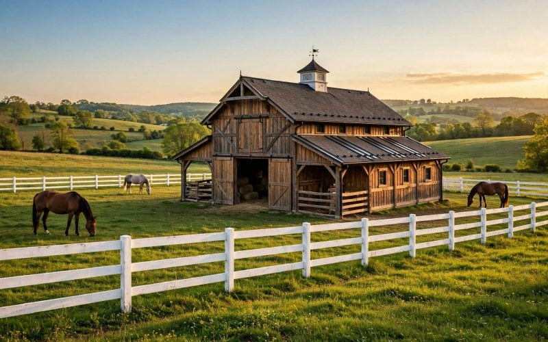 pictures of horse barns
