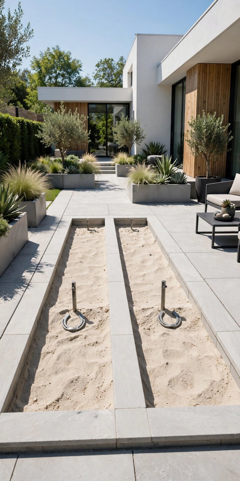 custom horseshoe pits