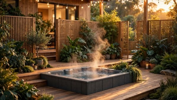 deck designs with hot tub