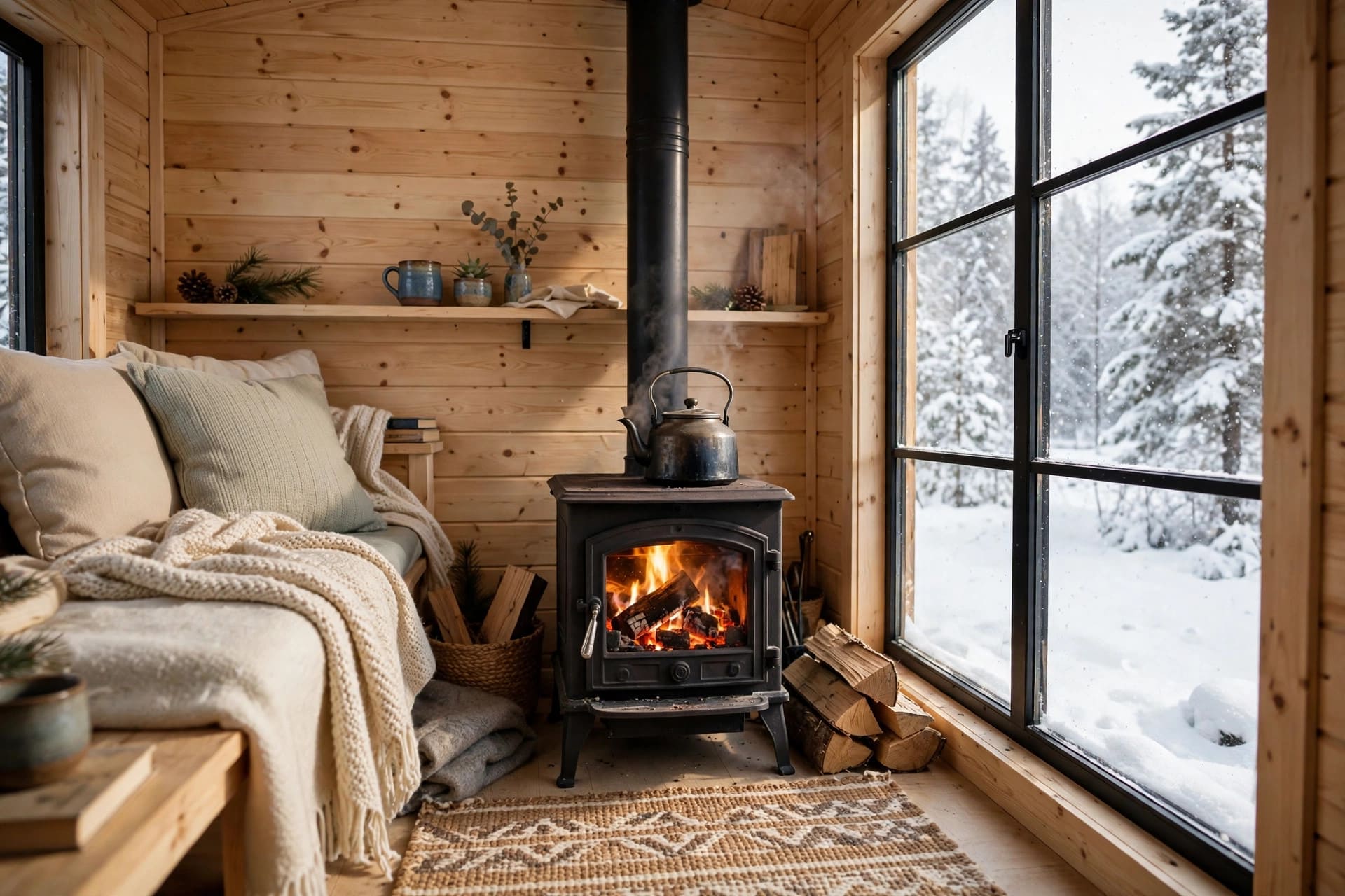 how to heat tiny house winter