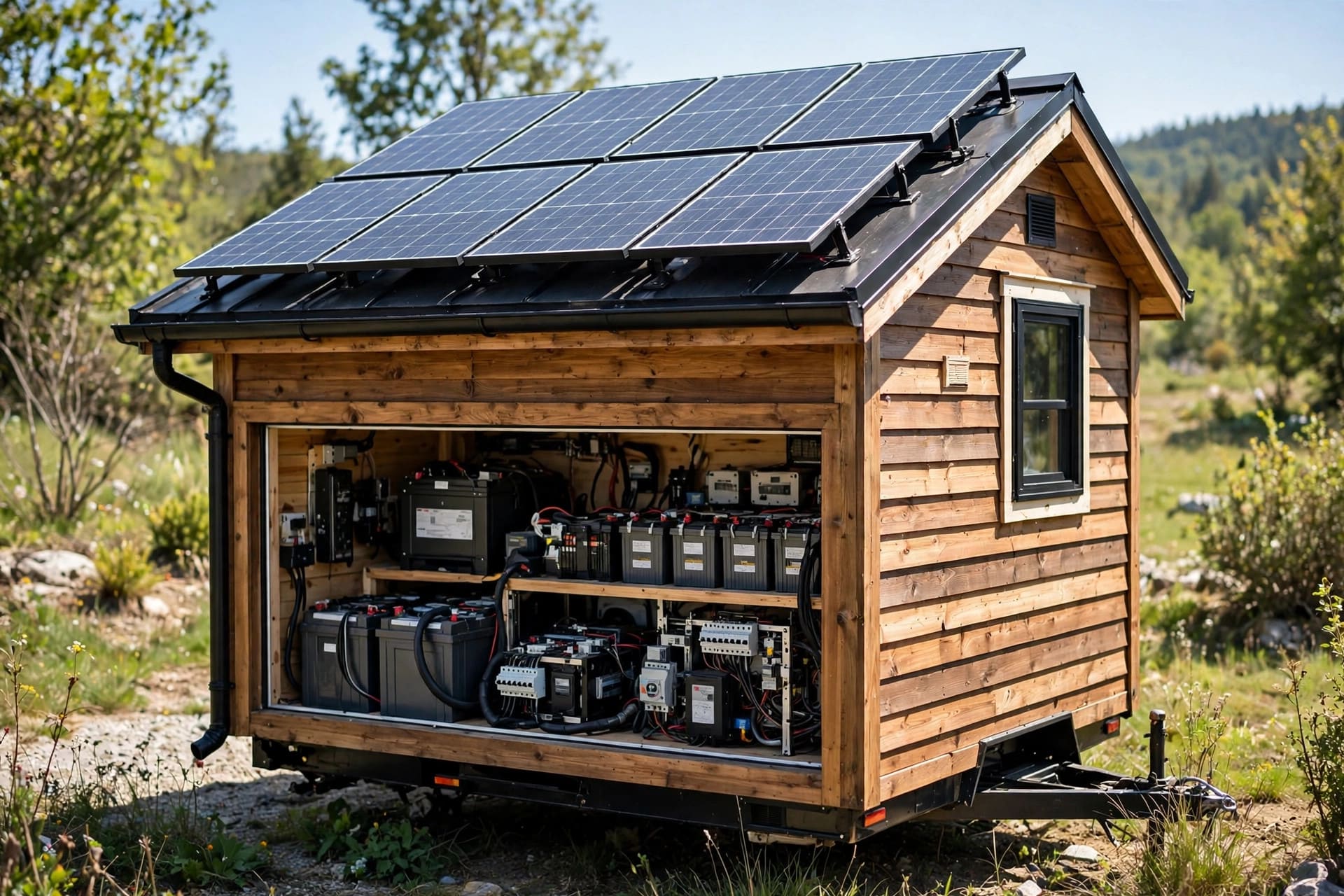 lithium vs lead acid tiny house solar battery bank compared