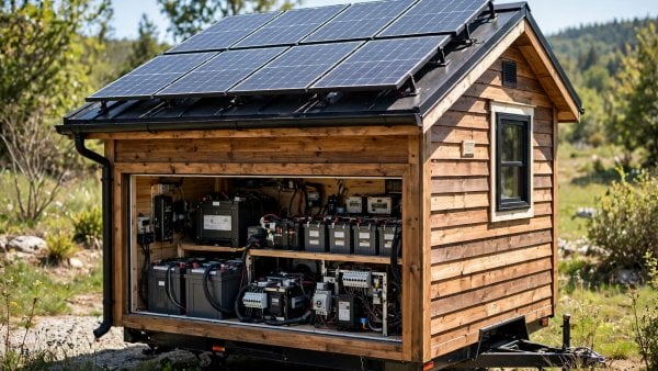 lithium vs lead acid tiny house solar battery bank compared