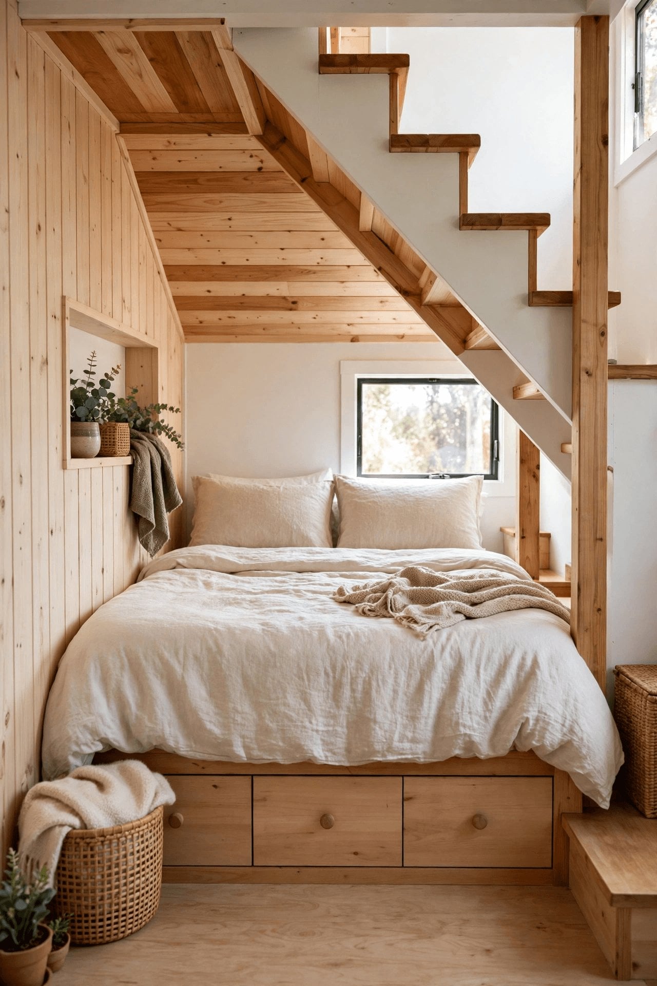 loft vs downstairs bedroom tiny house