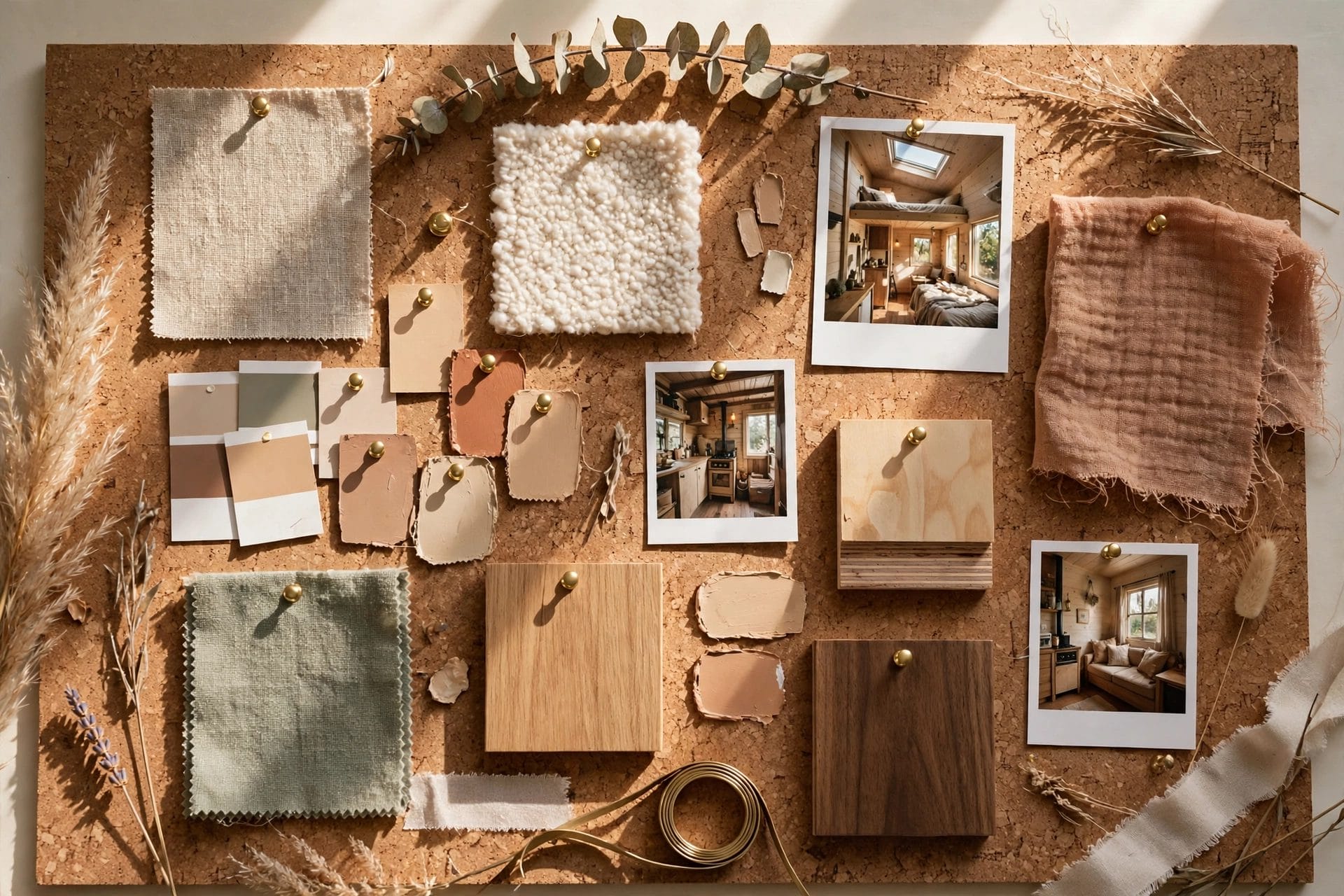 idea board for interior design tiny house