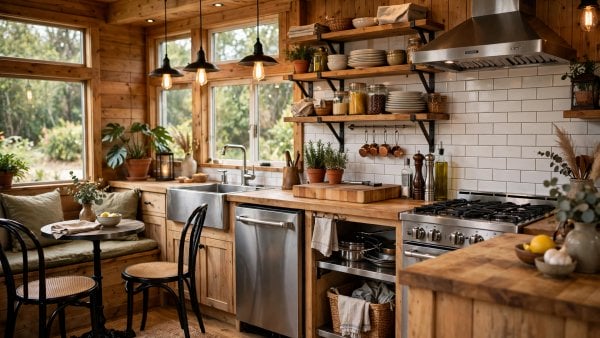 restaurant style interior design tiny house
