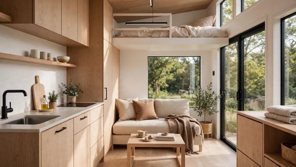 modern tiny house interior design