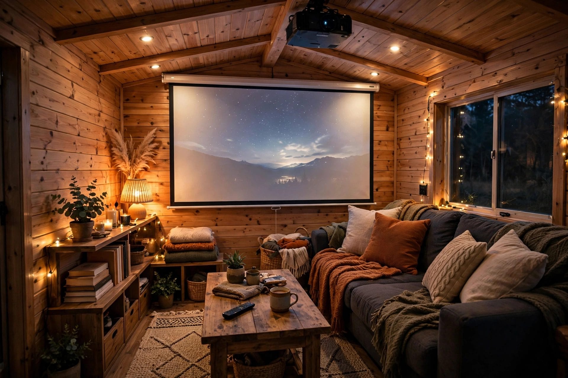 tiny house home theater