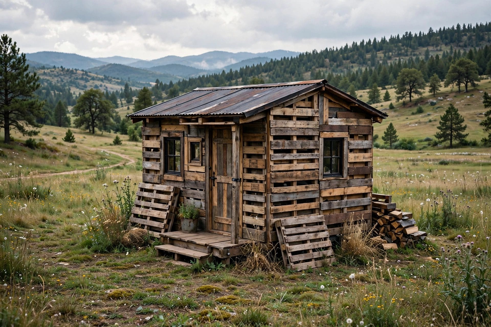 how to build a tiny house out of pallets