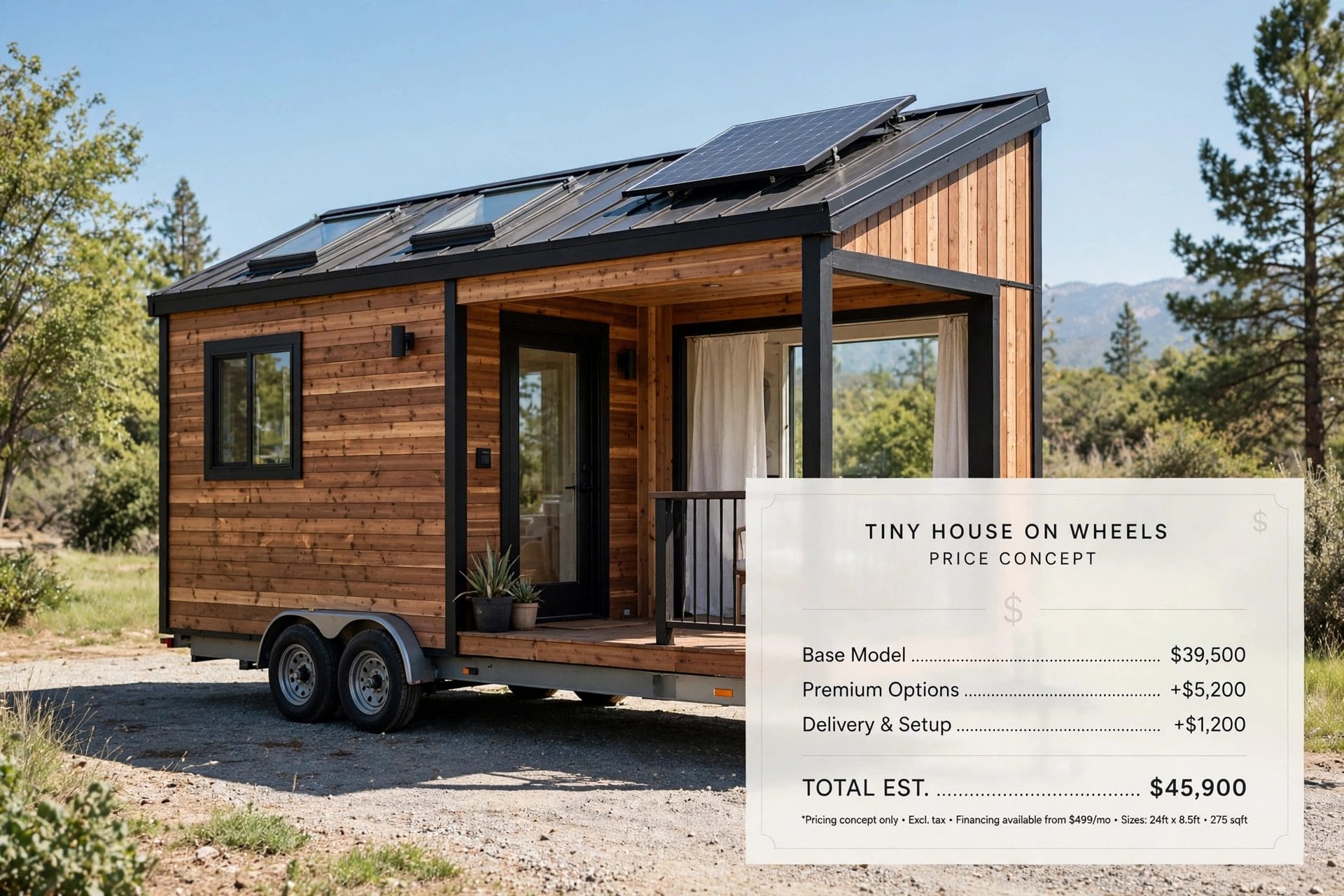 how much is a tiny house on wheels price
