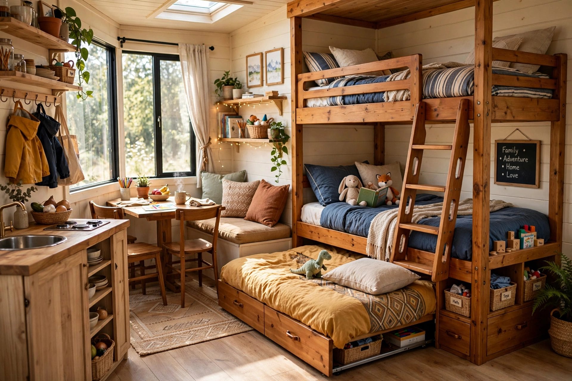 tiny house design sleeps 4