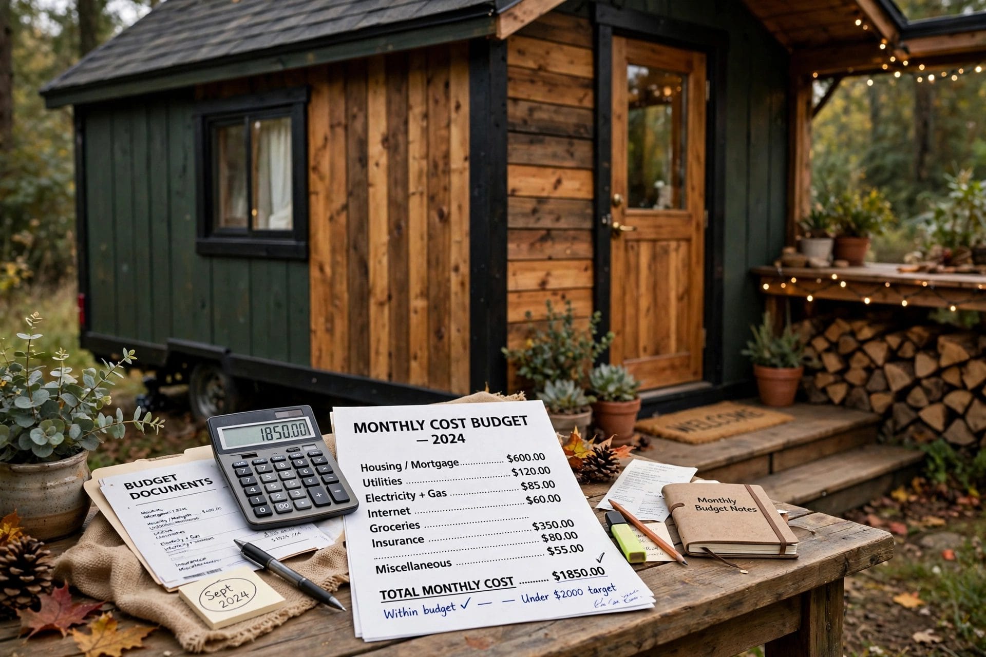 monthly cost of living in a tiny house