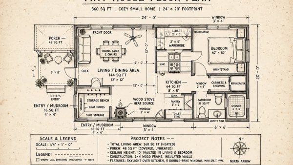 how much square feet are in a tiny house