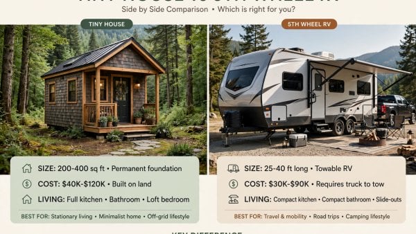 tiny house vs 5th wheel living