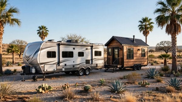 fifth wheel vs towable tiny home winter texans