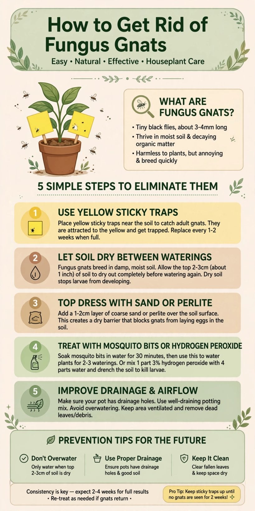How to get rid of tiny flies in house plants